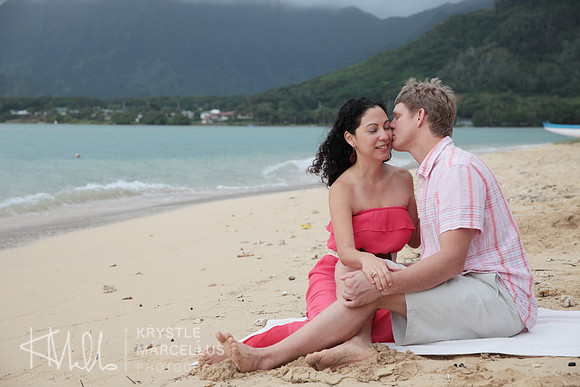 Kualoa Engagement Portrait