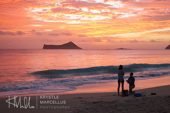 Waimanalo Sunrise Surprise Engagement