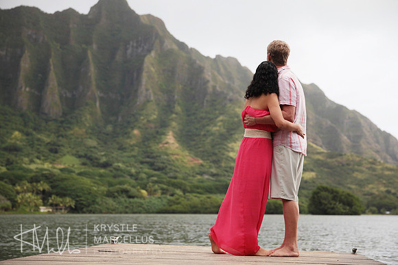 Kualoa Engagement Portrait